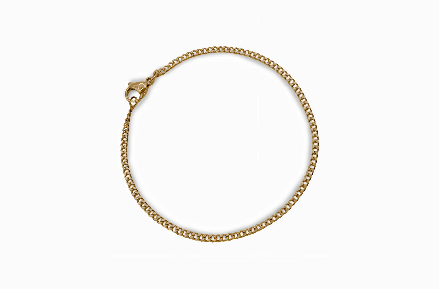 Curb Armband (Goud) 3mm