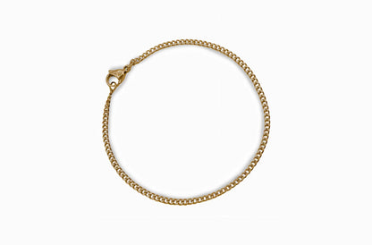 Curb Armband (Goud) 3mm