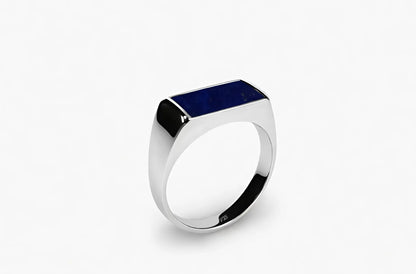 Folded Lapis Lazuli Ring (Zilver)