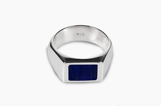 Rectangle Ring Lapis Lazuli (Zilver)