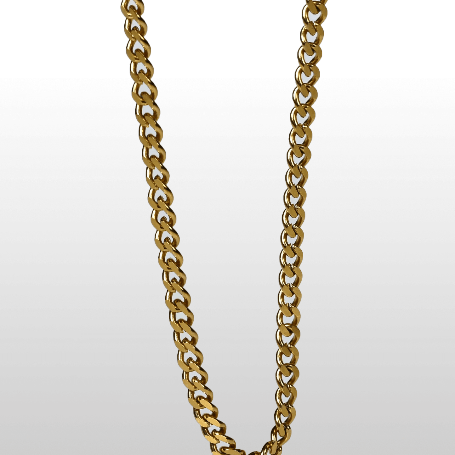 Goed beeld van de gold plated curb ketting