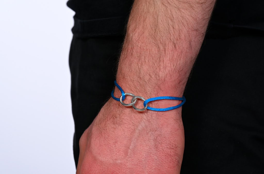 Infinity Koord Armband (Blauw)
