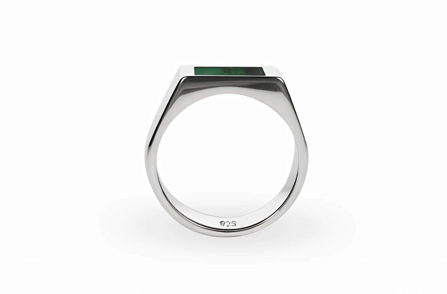 Rectangle Ring Jadeiet Jade (Zilver)